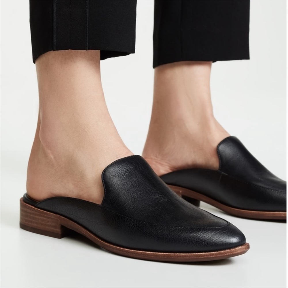 Madewell Black Leather Frances Mule